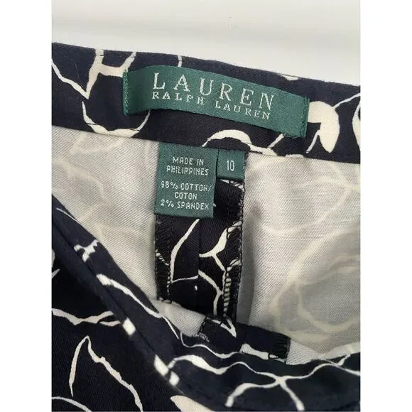 Lauren Ralph Lauren Floral Cotton Capri Pants Sz 10 - Picture 3 of 9